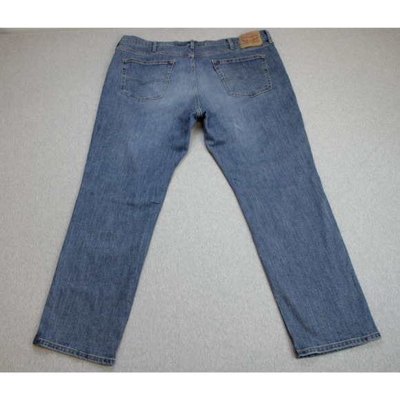Levis Jeans Mens 44 x 32 Blue Cotton Blend Stretch 541 Athletic Tapper Fit - Picture 2 of 8